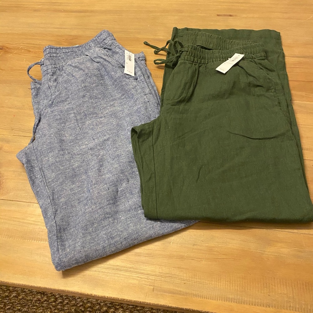 2 pairs Old Navy linen pants